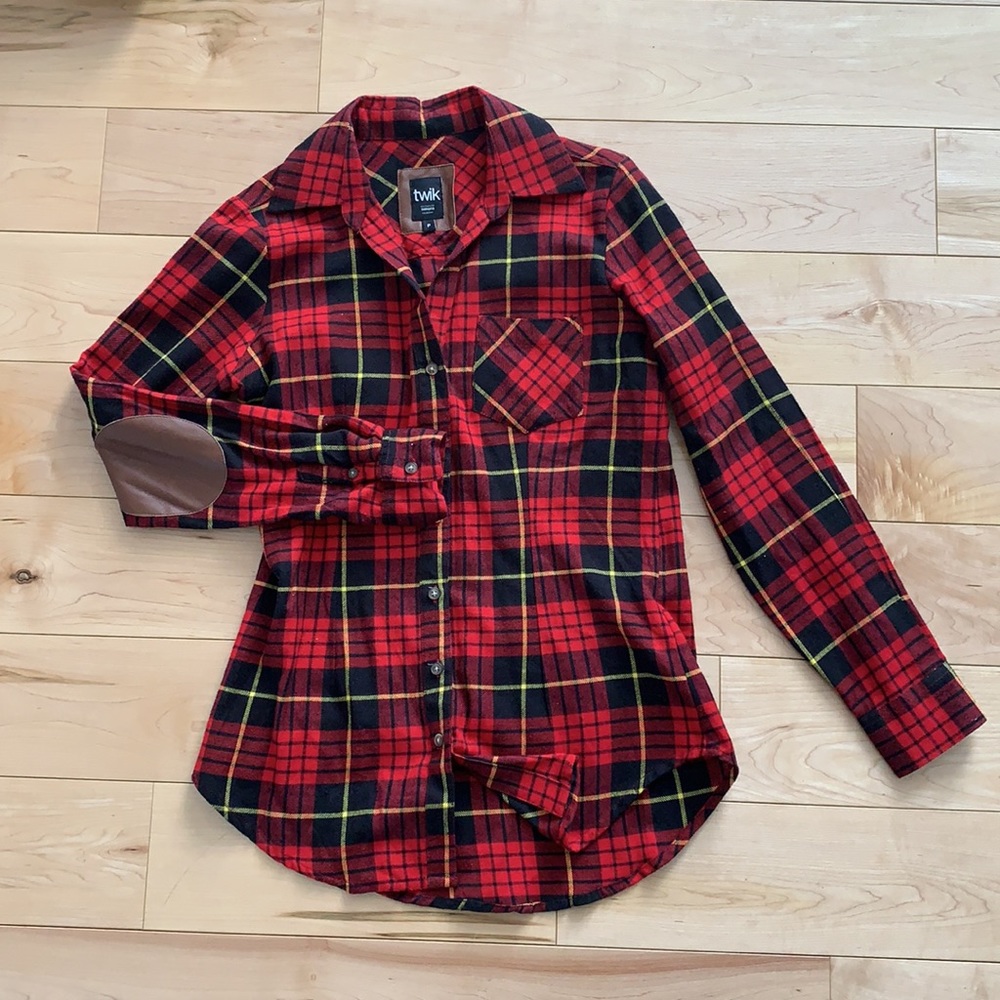 Simon’s Plaid Button-Down Fleece Shirt